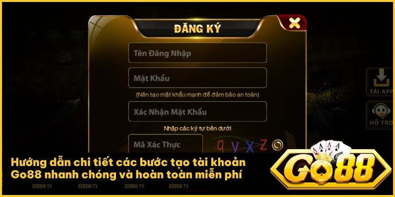 Hướng dẫn chi tiết cách đăng ký Go88 nhanh chóng và hoàn toàn miễn phí