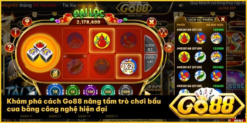 Trải nghiệm không gian cá cược dân gian đầy sôi động tại sảnh Bầu Cua Go88